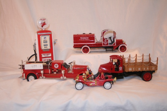 Texaco Trucks and Gas Pumps