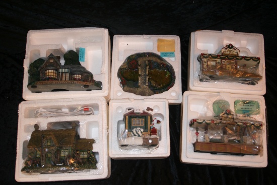 6 Piece Christmas Village Set