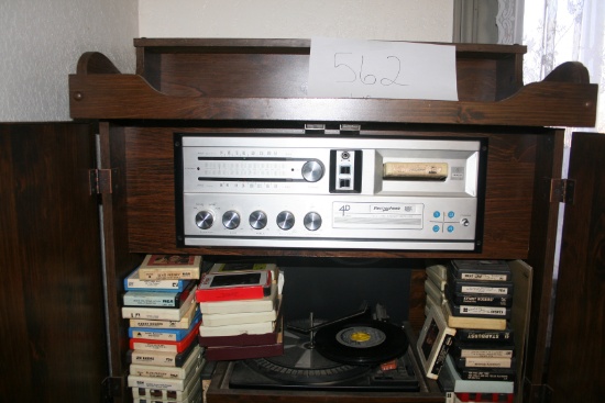 Audio Cabinet with 8 Tracks and Players