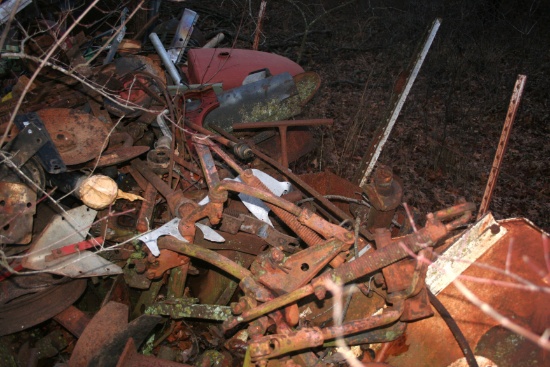 Tractor Parts and Scrap Metal Pile