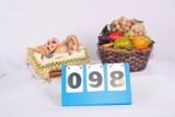 Artificial Fruit and Bread Baskets