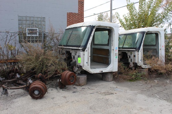 Lot of Truck Cabs,Hoods and Axles For Parts or Scrap