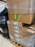 pallet of tie wire and yarn rolls