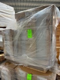pallet of misc new bookcase and cabinets misc sizes