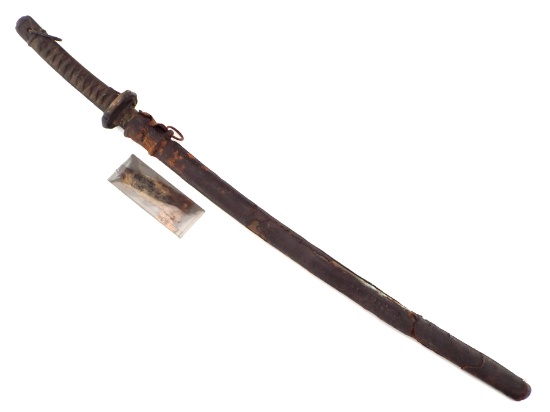 Imperial Japanese WWII Nco Army Officers Sword With Surrender Tag.