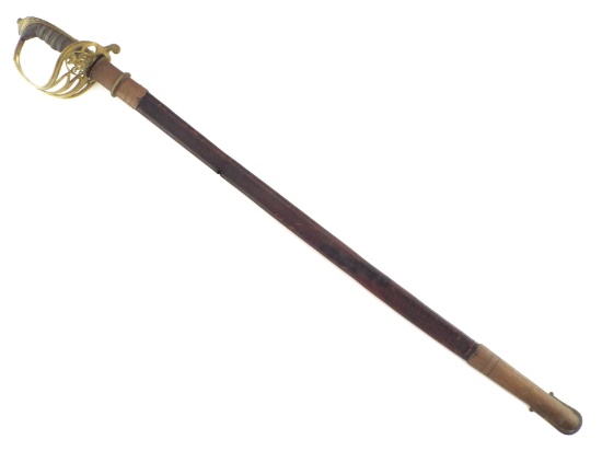 Antique 19th C. To Ww I English Officers Battle Sword By Phillips And Sons