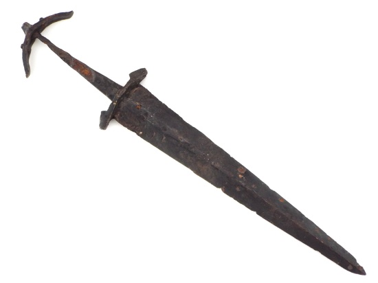 Rare 13th-14th C. Medieval German Or Swiss Baselard Large Knights Dagger, Excavated But Still Quite