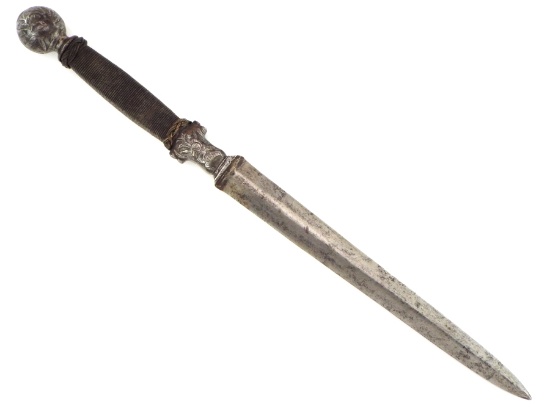 Unusual 17th-early 18th C. French Or English Gentleman's Dagger Dirk Fighting Knife With Chiseled St