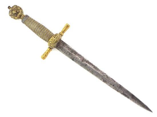 Ornate And Very Elegant 17th-18th C. Spanish French Or Italian Left Hand Dagger For Parrying The Rap