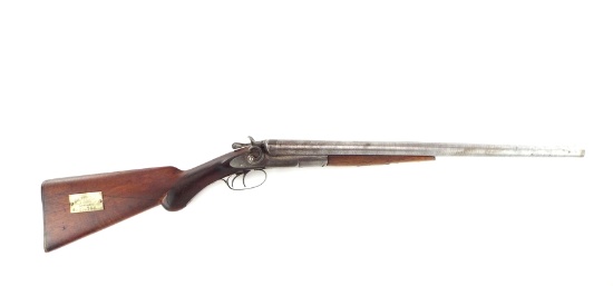 Remington Double Barrel 10 Gauge Shotgun. Damascus Barrel Marked With Small Wf&co. Stamping. Buttsto