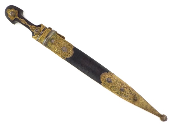 Very Fine 19th C. Russian Caucasian Kindjal Dagger By Famous Georgian Maker Dzhaparidze, With Its Di