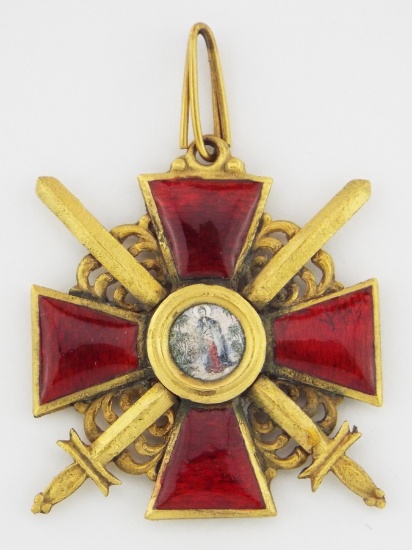Rare Antique Imperial Russian Provisional Government Cross Of Saint Anne 2nd Category