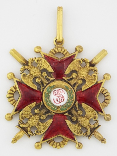 "rare Antique Imperial Russian Provisional Government Cross Of St. Stanislavs 2nd Category