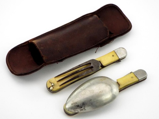 American Civil War Era Folding Fork Spoon Military Set