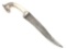 Very Good Indian Mogul Damascus Dagger With Silver Horse Head Handle
