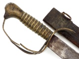 Rarely Encountered American Revolution Horseman's Sword Saber In Its Super Rare Leather Scabbard