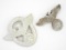 2 German Wwii Police Visor Cap Badges