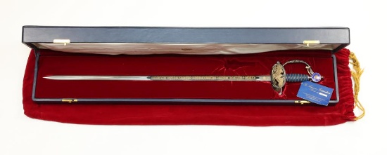 Cased Silver Limited Presentation 7-1000 American Independence Sword By Wilkinson