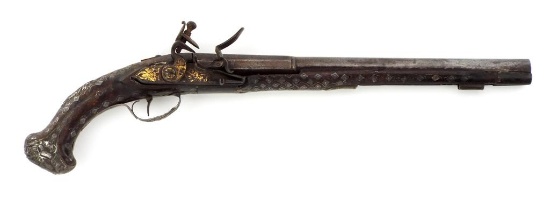 Ornate Ottoman Silver Mounted Flintlock Holster Pistol