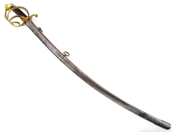 Museum Quality & Important Napoleonic Bavarian Cavalry General Sword With Blued Gilt Blade