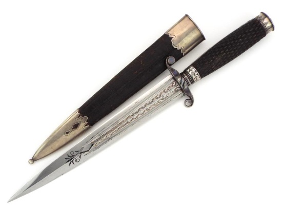 Extra Fine French Napoleonic Naval Dirk, High Ranking Navy Officer Dagger With Exhibition Grade Pier