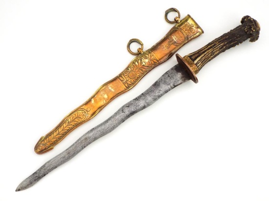 One Of A Kind British Georgian Naval Dirk With East India Company Badge