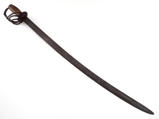 Spanish Colonial Espada Ancha Iron Mounted Sword