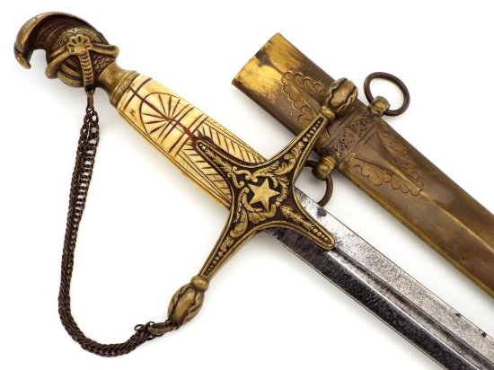 Antique American Pre Civil War Texas Militia Officer's Sword By Ames.