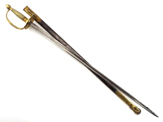 Antique American Civil War 1862 Dated Us Nco Officer Sword
