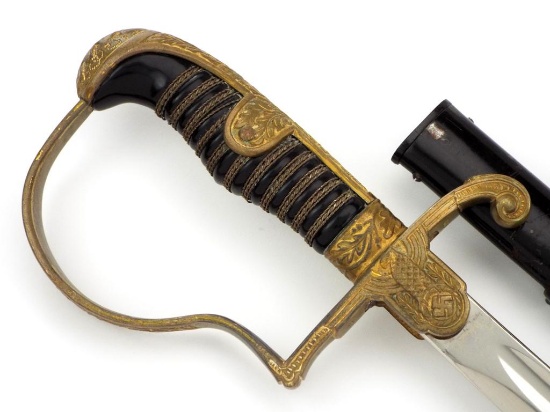 German Wwii Dovehead Officers Sword By Eickhorn Solingen