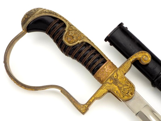 German Wwii Dovehead Officers Sword By Weyersberg Solingen