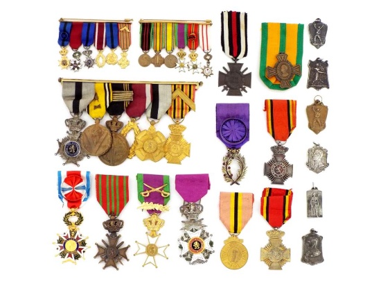 Lot Of 18 Antique And Vintage Medals