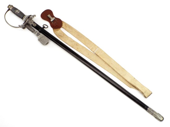 German Wwii Ss Officers Sword Degen With Portepee & Hangers By Krebs Solingen