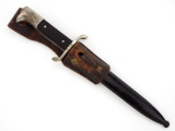 Rare German Bayonet With Ss Insignia On Frog