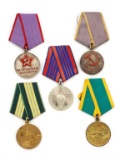 5 Soviet Russian Medals