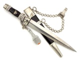 Fine German Wwii Postal Protection Leaders Dagger With Portepee & Hangers By Weyersberg, Solingen