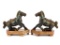 Antique Pair Chinese Cloisonne Enamel Horse Statues