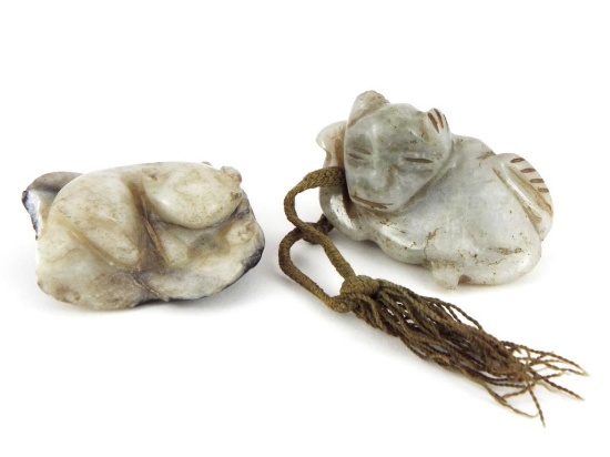 Antique Chinese Carved Jade Figures