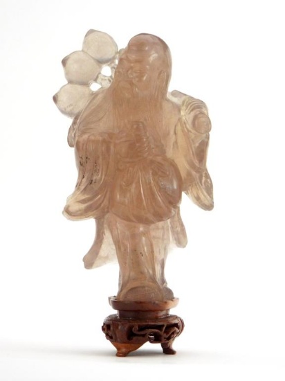 Antique Chinese Rock Crystal Oriental Figurine