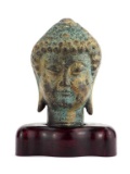 Antique Thai Bronze Head of Buddha