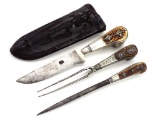 Good 17th Century German Hunting Trousse Set in Scabbard