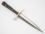 British Silver Handle Dagger Fighting Knife
