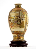 Beautiful Japanese Meiji Satsuma Vase with Fine Decorations Signed