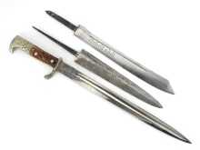 Trio of German Weimar Prussian POLICE DAGGER & Spare Dagger Blades