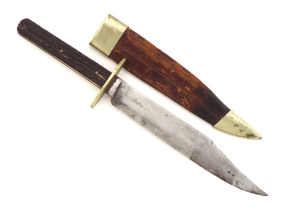US Civil War Bowie Knife By J. RODGERS & SONS SHEFFIELD with Stag Handle