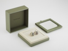 French 20th C. VAN CLEEF & ARPELS Platinum DIAMONDS & MOP Cufflinks