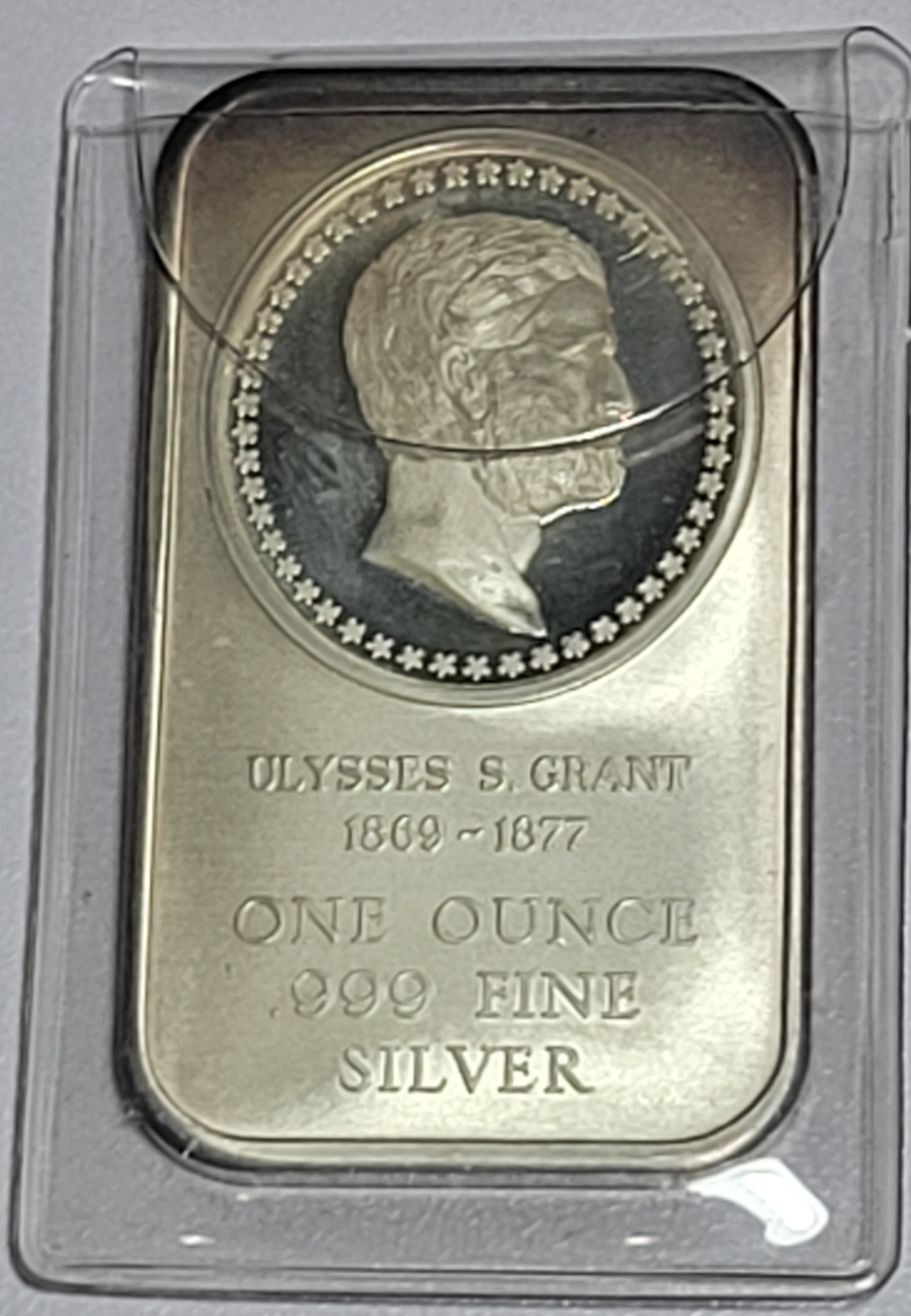 Vintage 1 oz 999 Silver Ulysses S Grant Art Bar | Proxibid