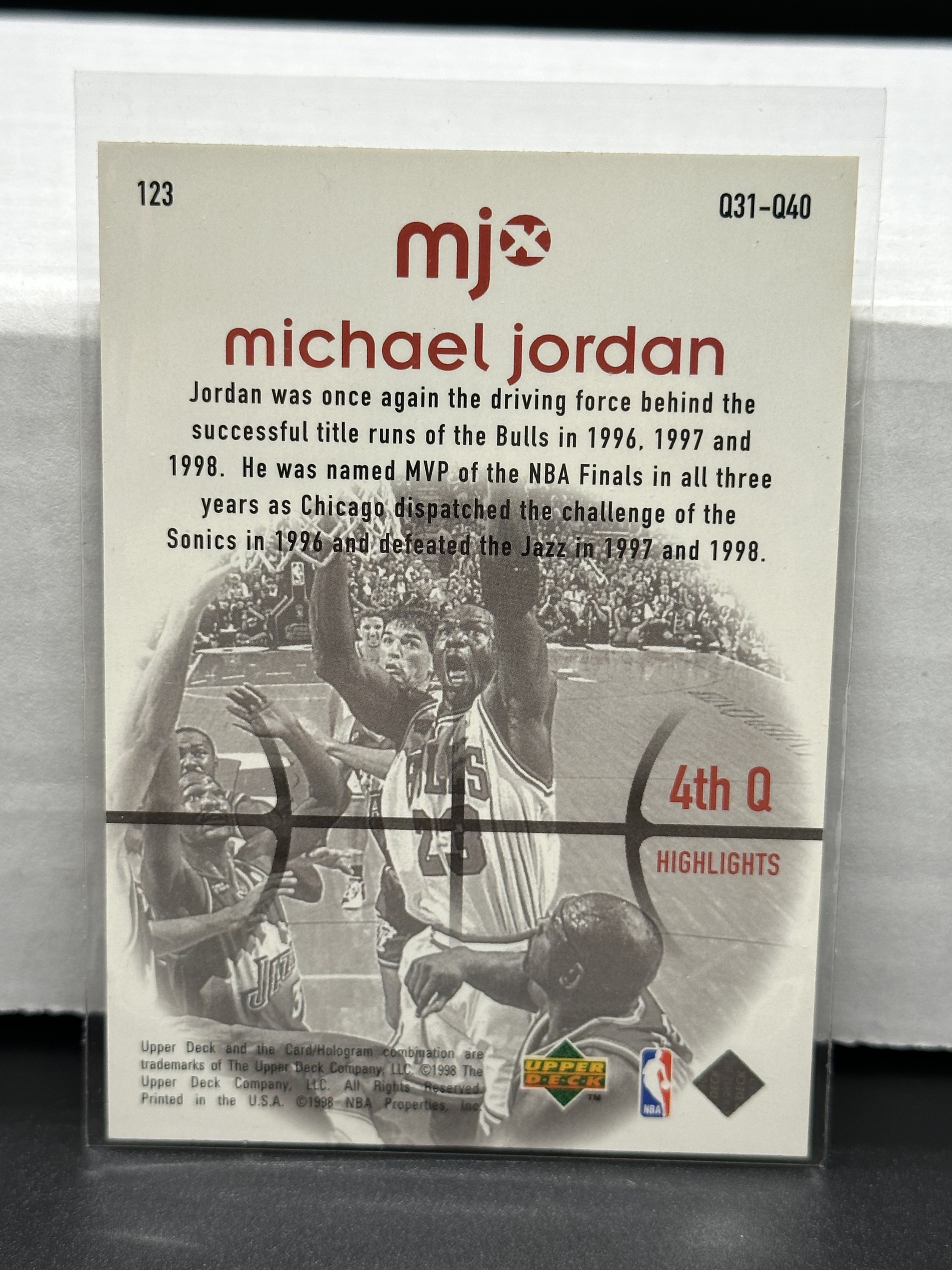  1996 UPPER DECK MICHAEL JORDAN BULLS 4th NBA