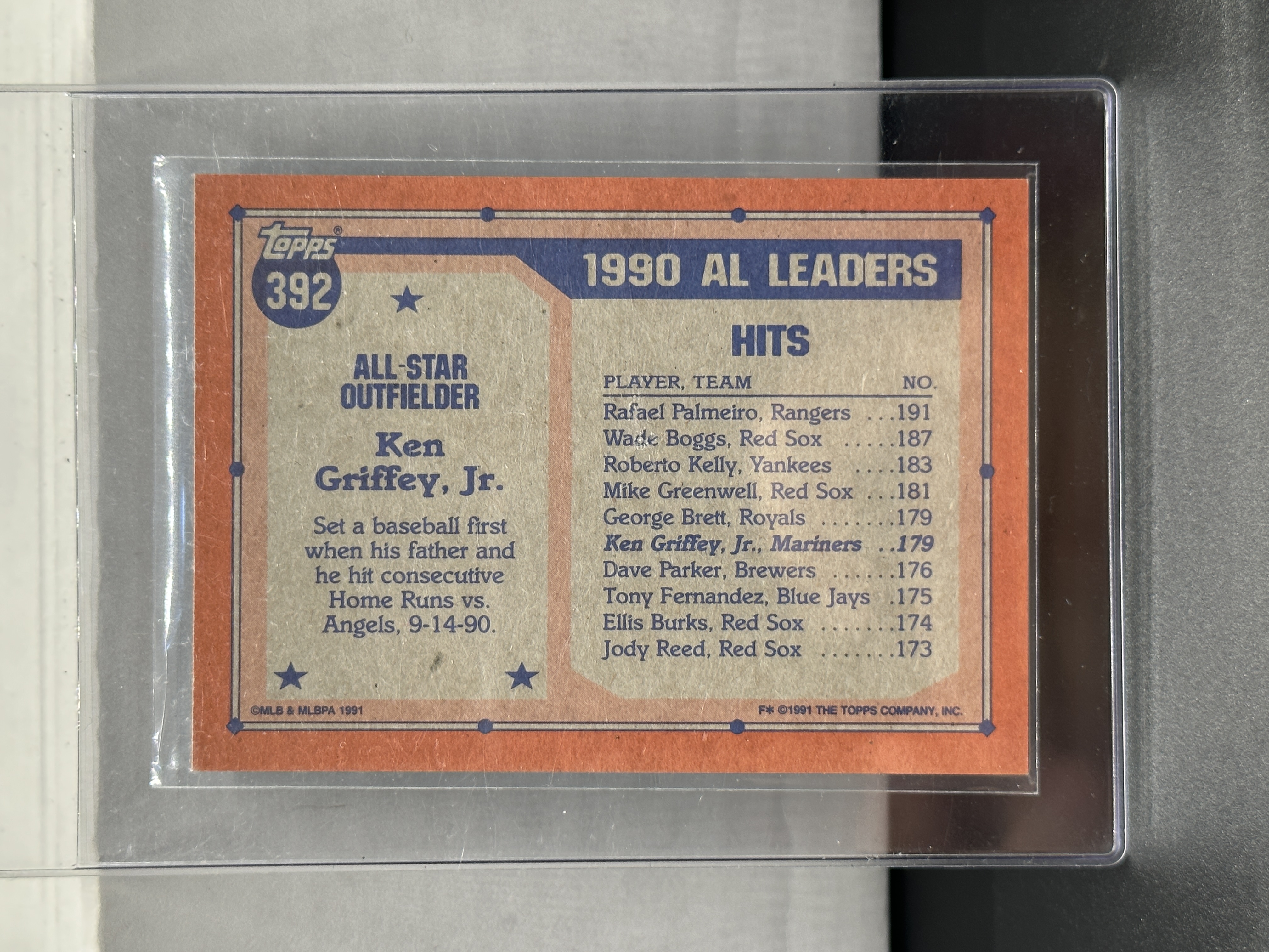 Ken Griffey Jr. 'Topps' Seattle Mariners 24 Outfielder All Star