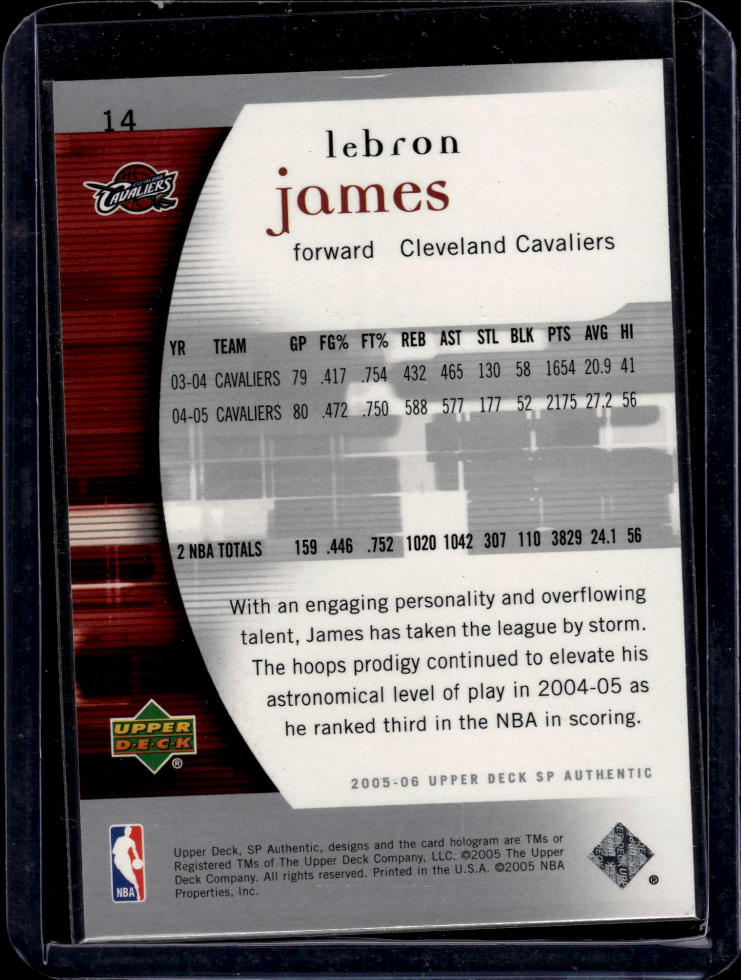 LeBron James Cleveland Cavaliers 2005-06 Upper Deck Ultimate
